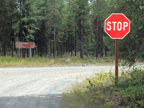 Major intersection, route, and terrain change.