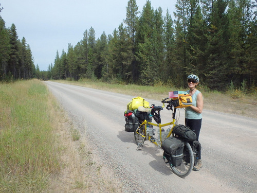 That is Terry Struck and the Bee on the GDMBR, Montana.