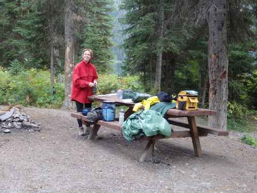 Terry typically starts dinner and the first step is to boil water.