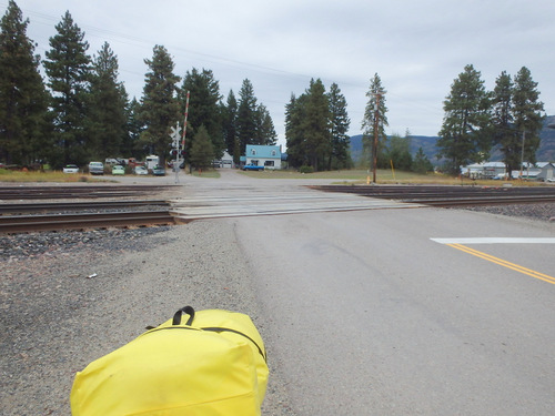 We finally got to cross over the railroad tracks.