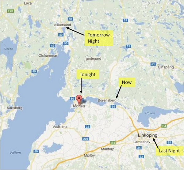 Linkoping-Motala-Askersund (Complements of Google).