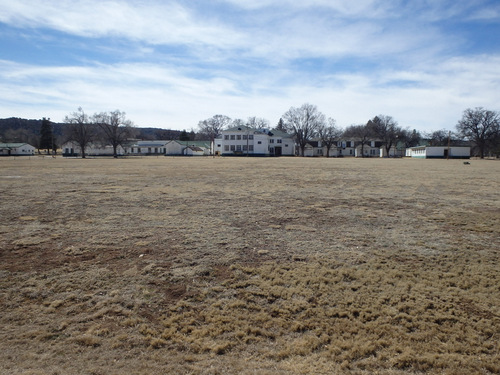 The horse and Trooper exercise field.