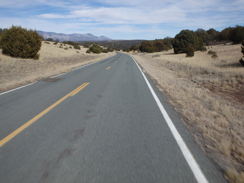 Riding northeast on NM-220.