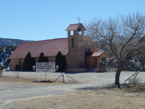 Terry liked this church immediately from a distance, Our Lady of Guadalupe.