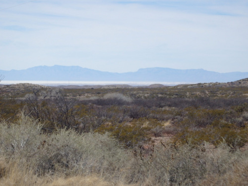 The far mountains are the San Andres Range.