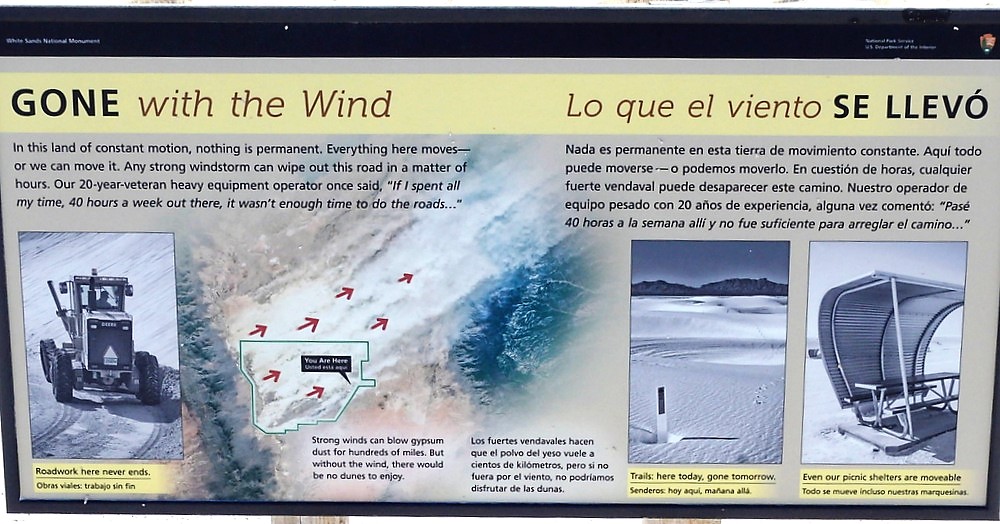 The Dunes move over time from wind.