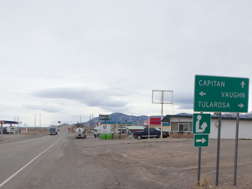 The nearest towns in each direction, we turned right, but only for a 1/2 mile or so, so as to return on 