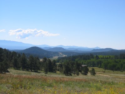 Looking southeast toward Eleven Mile Reservoir.