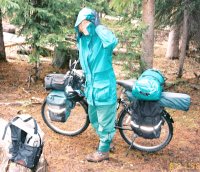 Bicycle Touring Rain Gear on the GDMBR.