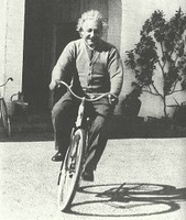 Albert Einstein on his Bicycle