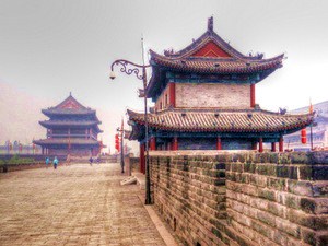 City Wall of Xian, China, Oct, 2010.